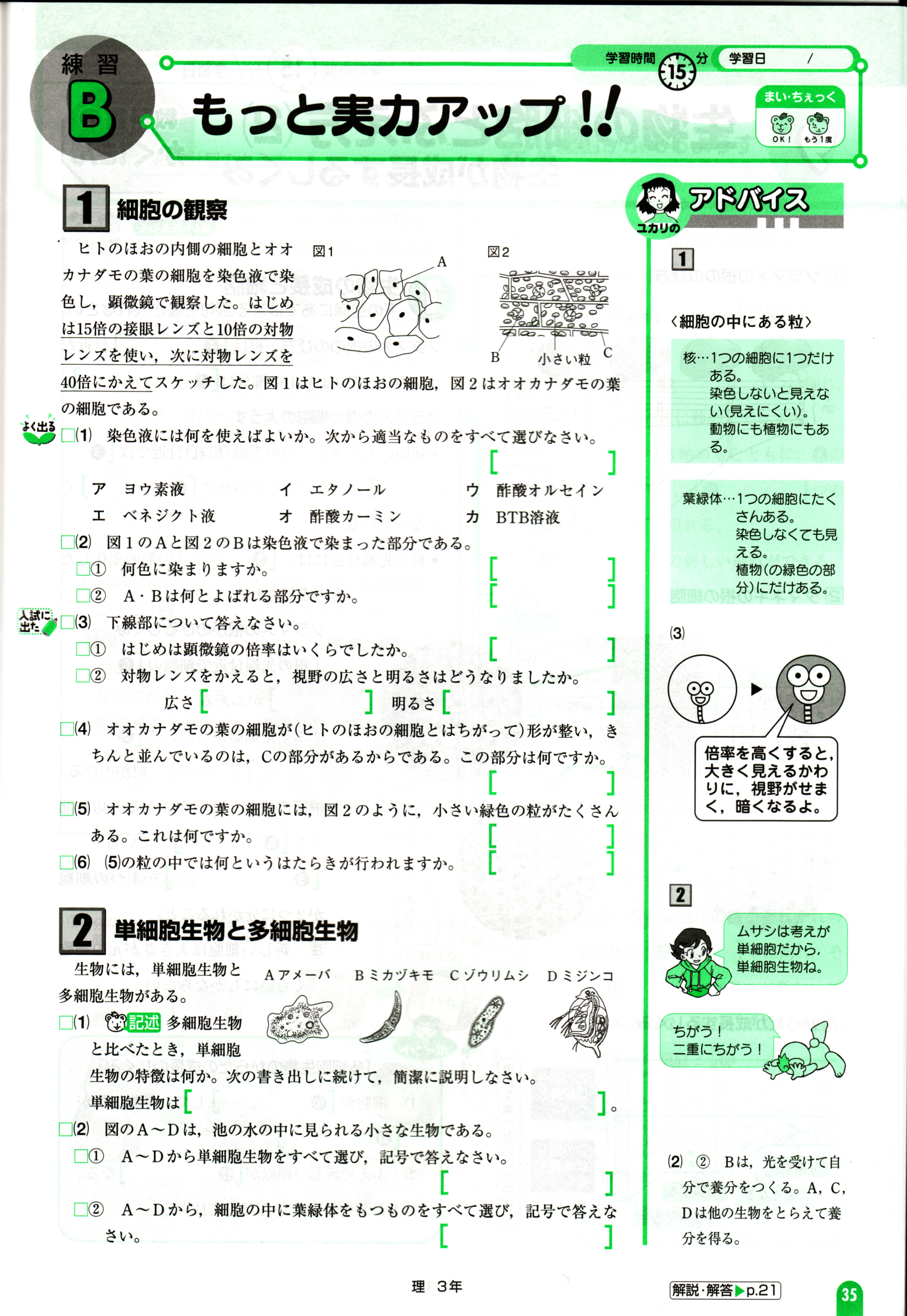 中３ポピー理科は基礎問題も発展問題も学習でき 学力が身につきます